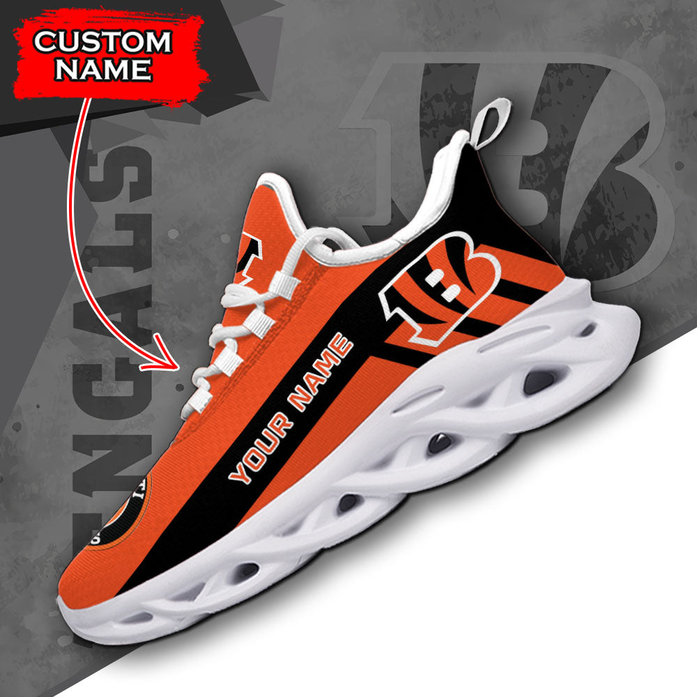 Ideafootwear Cincinnati Bengals NFL Max Soul Shoes Sneakers For Men And Women