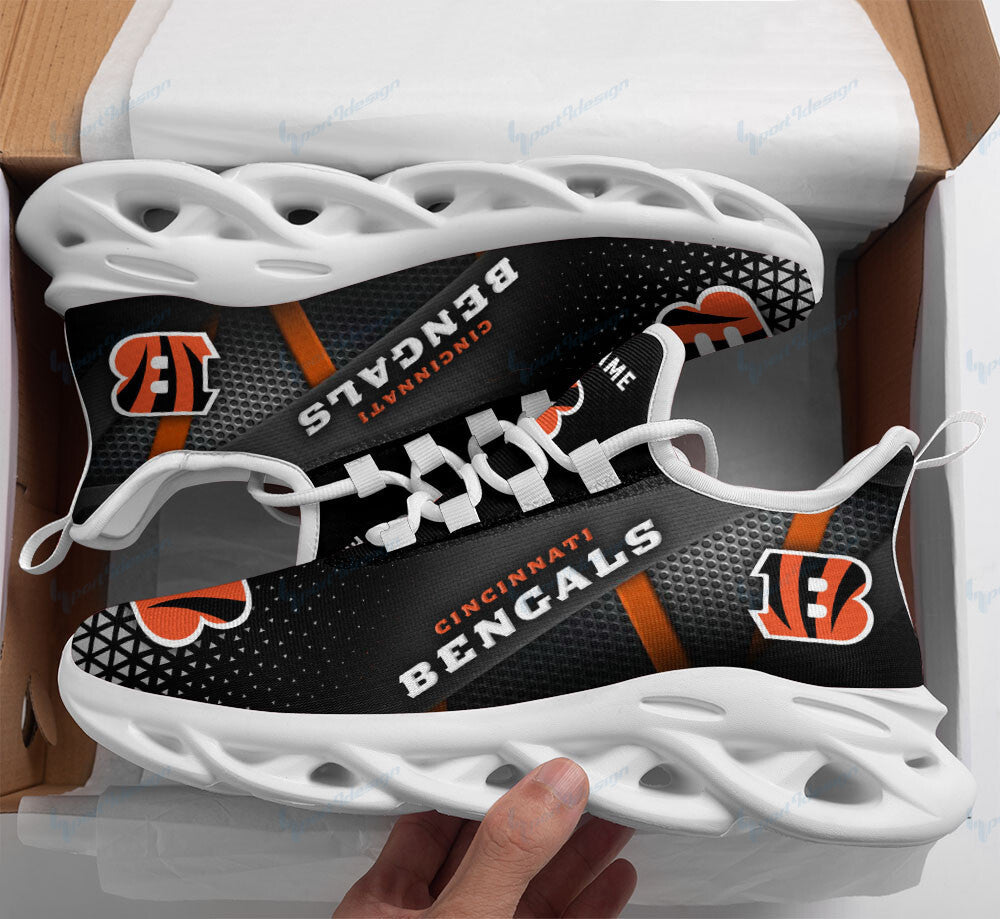 Ideafootwear Cincinnati Bengals NFL Max Soul Shoes Sneakers For Men And Women