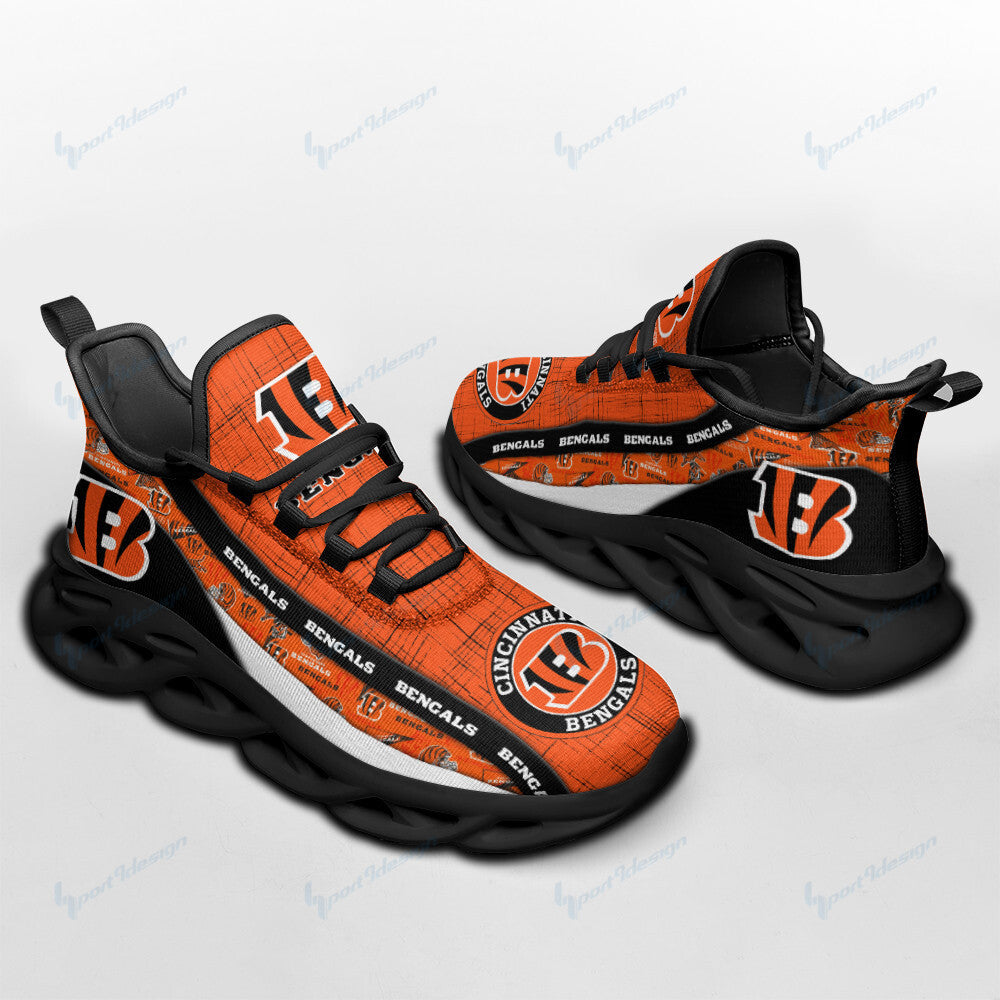 Ideafootwear Cincinnati Bengals NFL Max Soul Shoes Sneakers For Men And Women