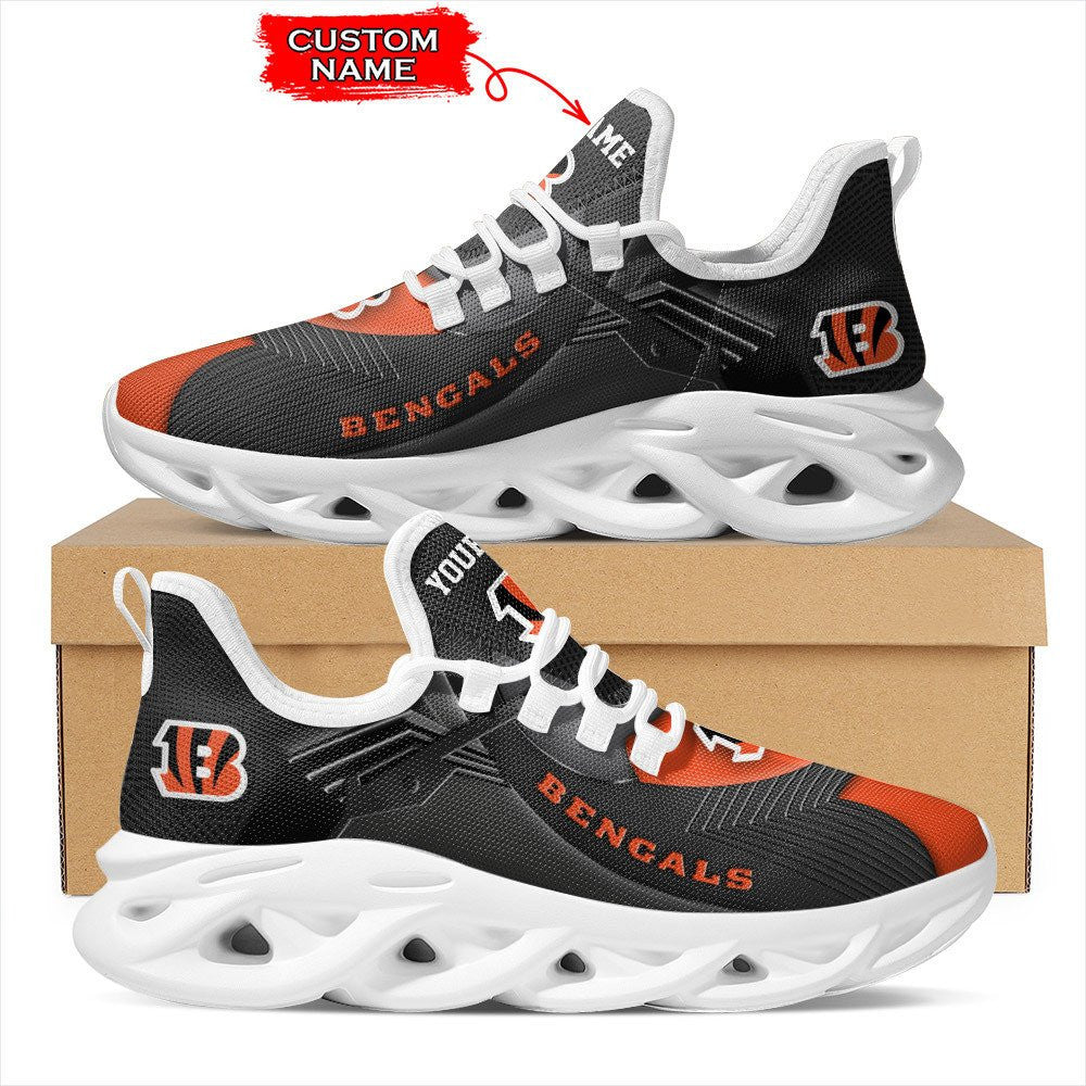 Ideafootwear Cincinnati Bengals NFL Max Soul Shoes Sneakers For Men And Women