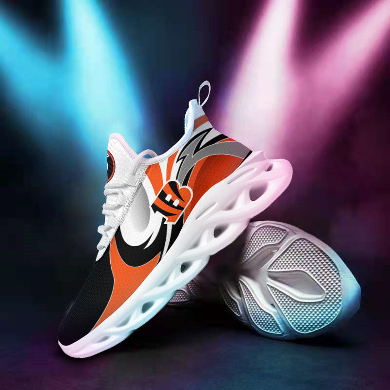 Ideafootwear Cincinnati Bengals NFL Max Soul Shoes Sneakers For Men And Women