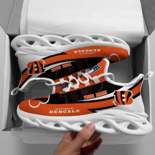 Ideafootwear Cincinnati Bengals NFL Max Soul Shoes Sneakers For Men And Women