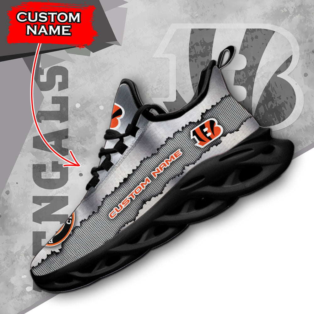 Ideafootwear Cincinnati Bengals NFL Max Soul Shoes Sneakers For Men And Women