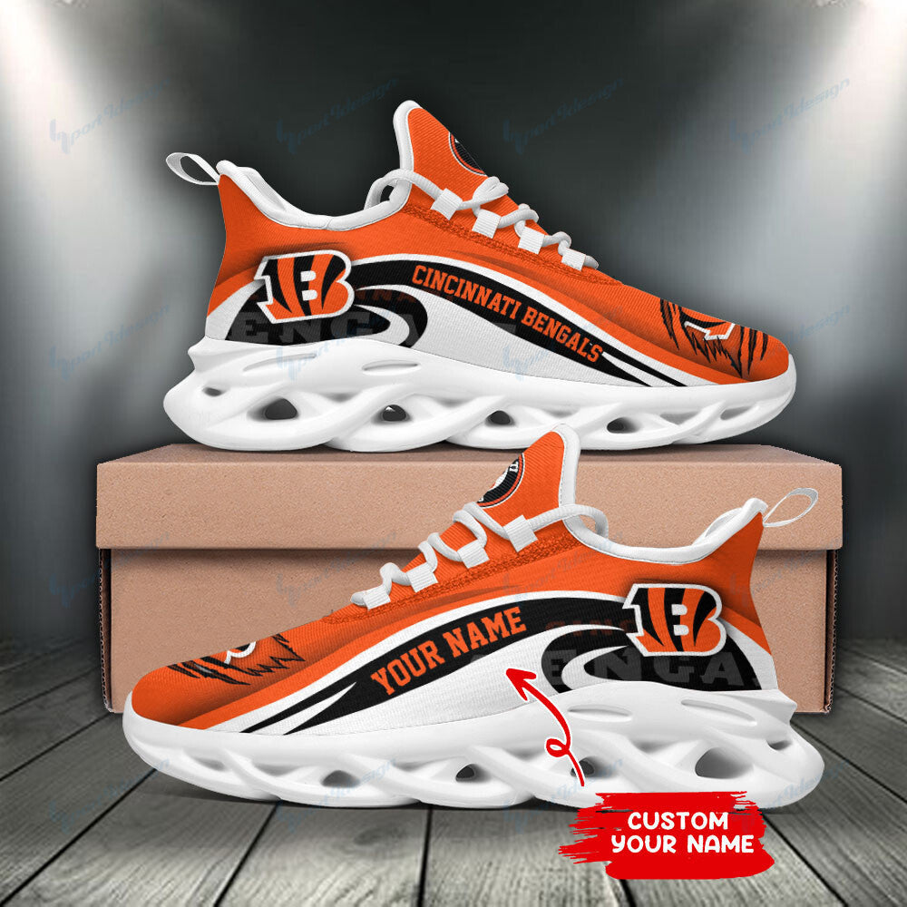 Ideafootwear Cincinnati Bengals NFL Max Soul Shoes Sneakers For Men And Women