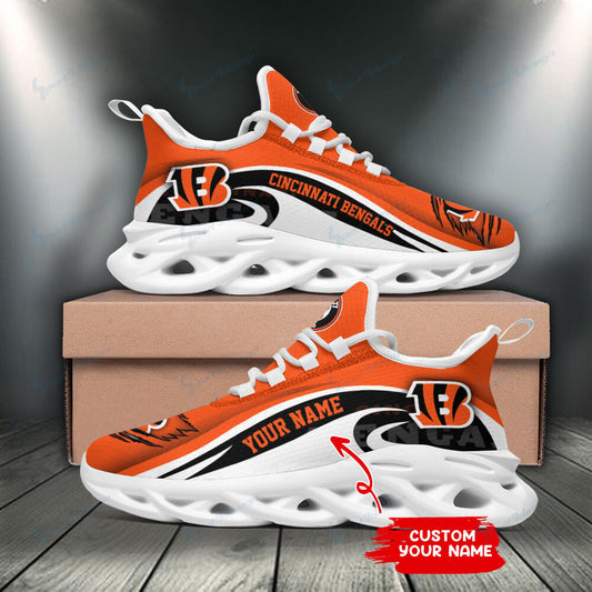 Ideafootwear Cincinnati Bengals NFL Max Soul Shoes Sneakers For Men And Women