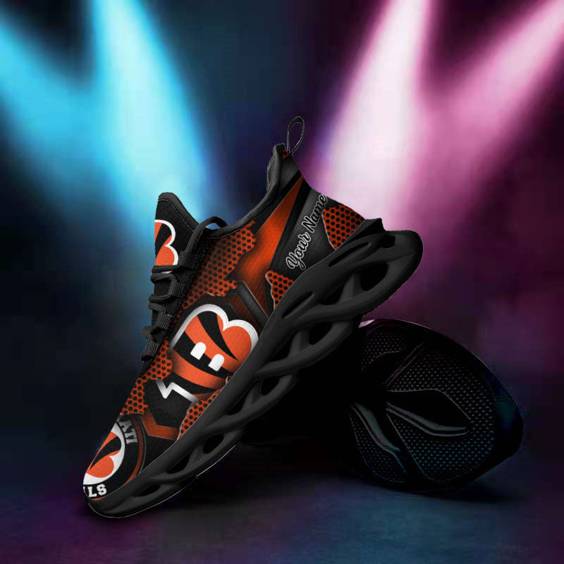 Ideafootwear Cincinnati Bengals NFL Max Soul Shoes Sneakers For Men And Women