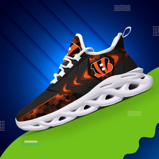 Ideafootwear Cincinnati Bengals NFL Max Soul Shoes Sneakers For Men And Women