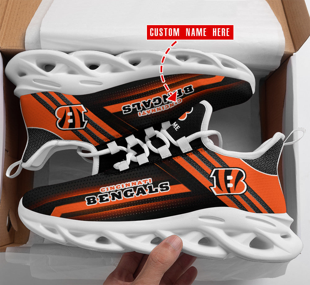 Ideafootwear Cincinnati Bengals NFL Max Soul Shoes Sneakers For Men And Women