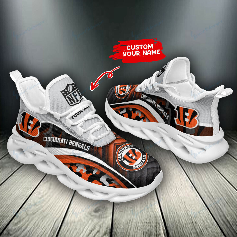 Ideafootwear Cincinnati Bengals NFL Max Soul Shoes Sneakers For Men And Women