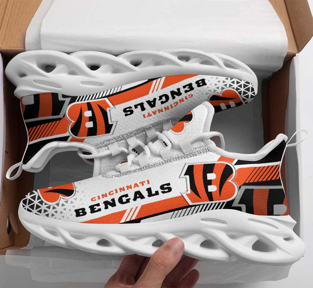 Ideafootwear Cincinnati Bengals NFL Max Soul Shoes Sneakers For Men And Women