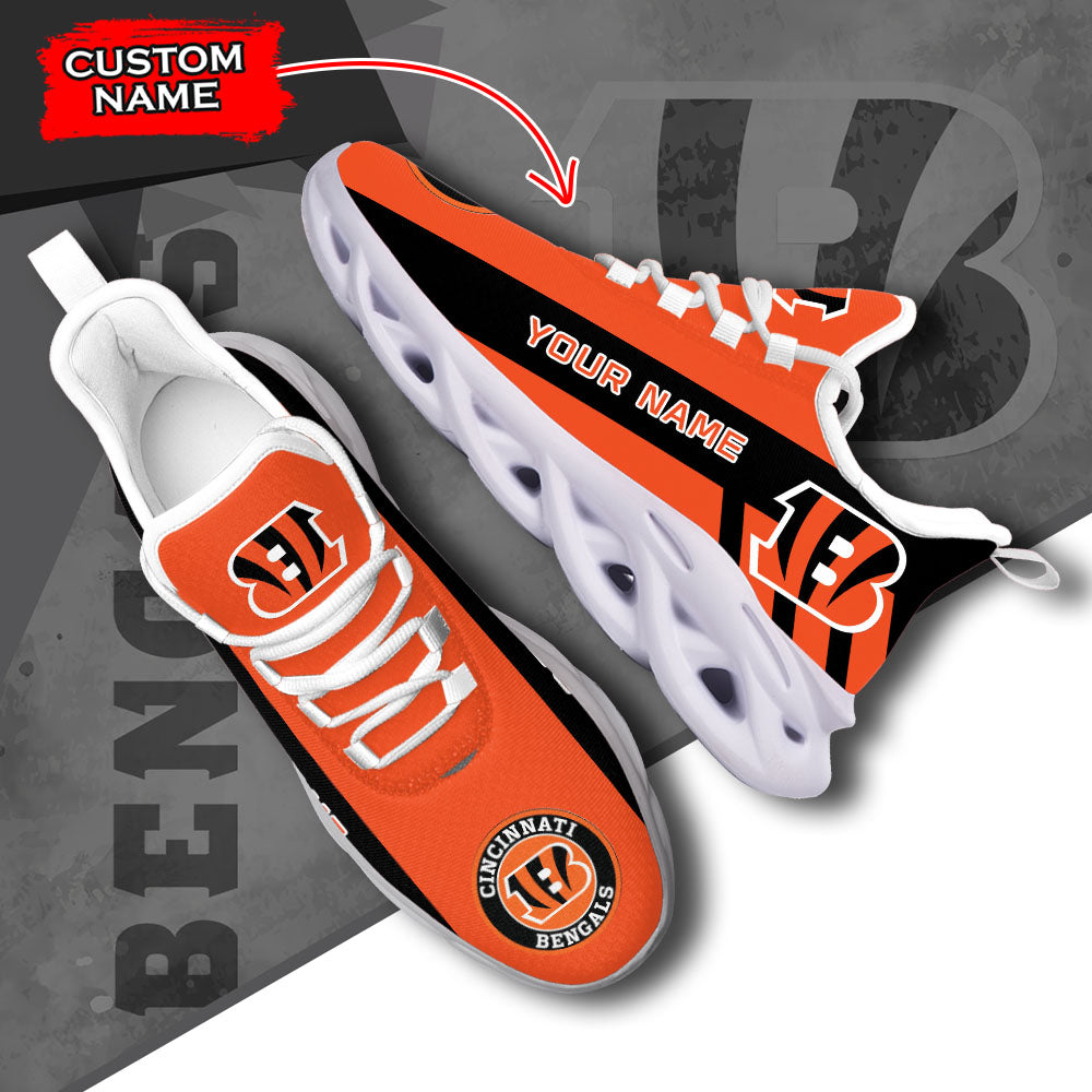 Ideafootwear Cincinnati Bengals NFL Max Soul Shoes Sneakers For Men And Women