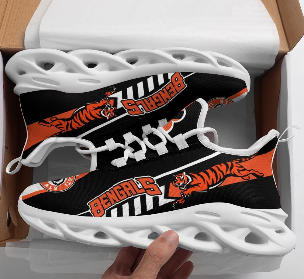 Ideafootwear Cincinnati Bengals NFL Max Soul Shoes Sneakers For Men And Women