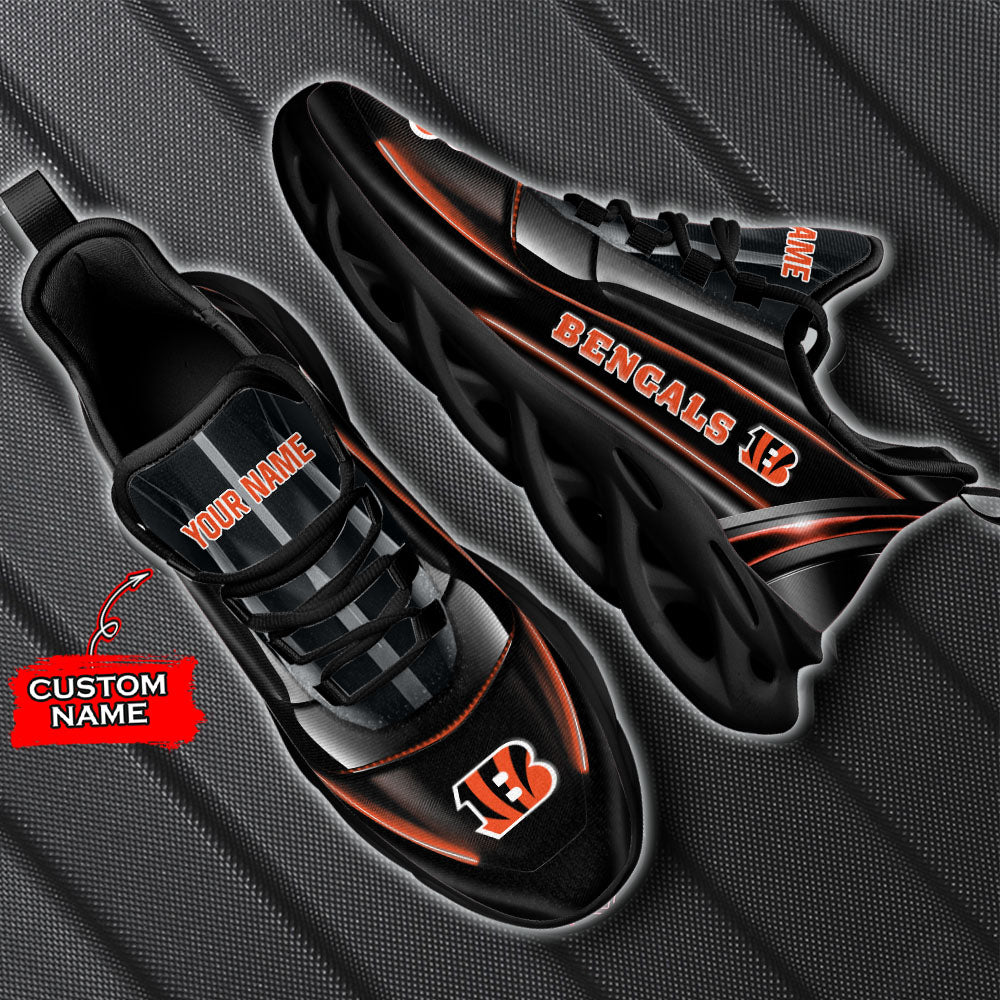 Ideafootwear Cincinnati Bengals NFL Max Soul Shoes Sneakers For Men And Women