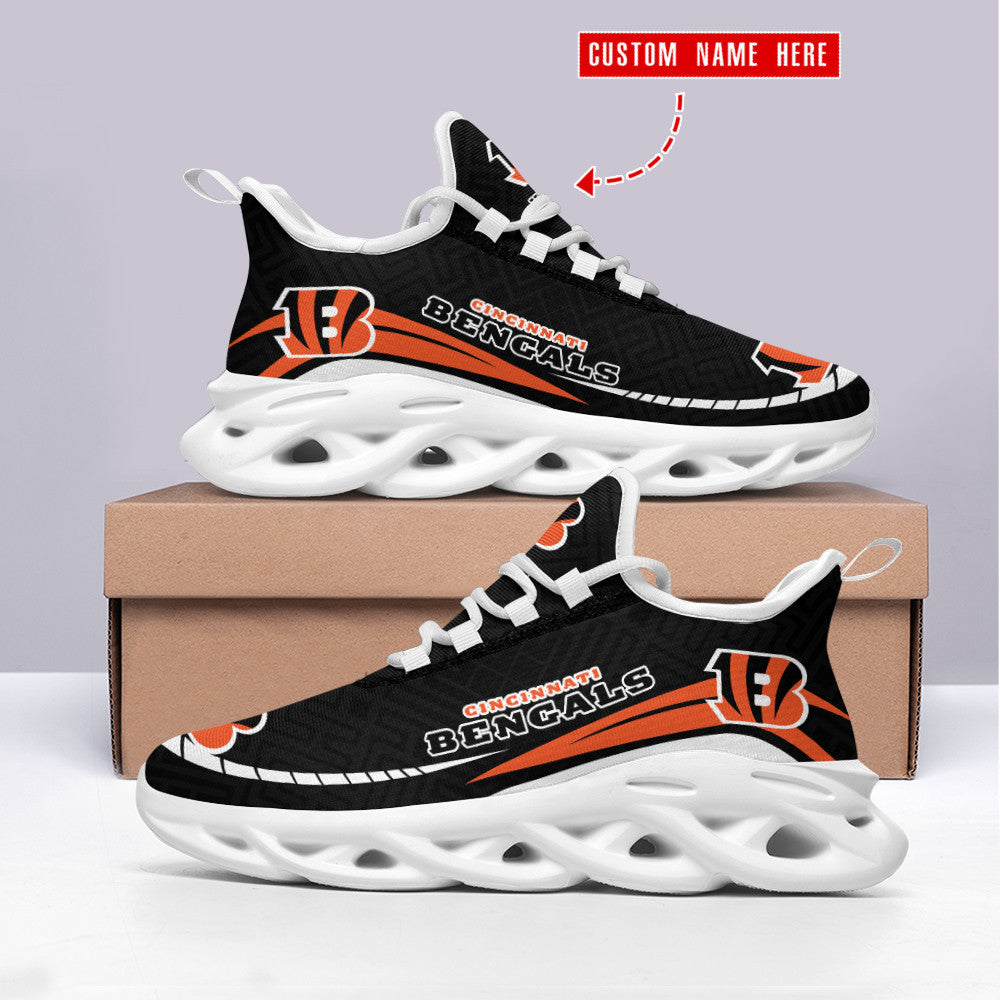 Ideafootwear Cincinnati Bengals NFL Max Soul Shoes Sneakers For Men And Women