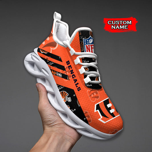 Ideafootwear Cincinnati Bengals NFL Max Soul Shoes Sneakers For Men And Women