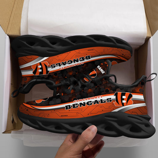Ideafootwear Cincinnati Bengals NFL Max Soul Shoes Sneakers For Men And Women