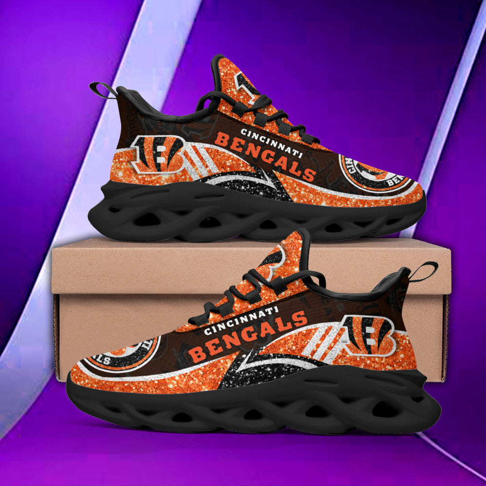 Ideafootwear Cincinnati Bengals NFL Max Soul Shoes Sneakers For Men And Women