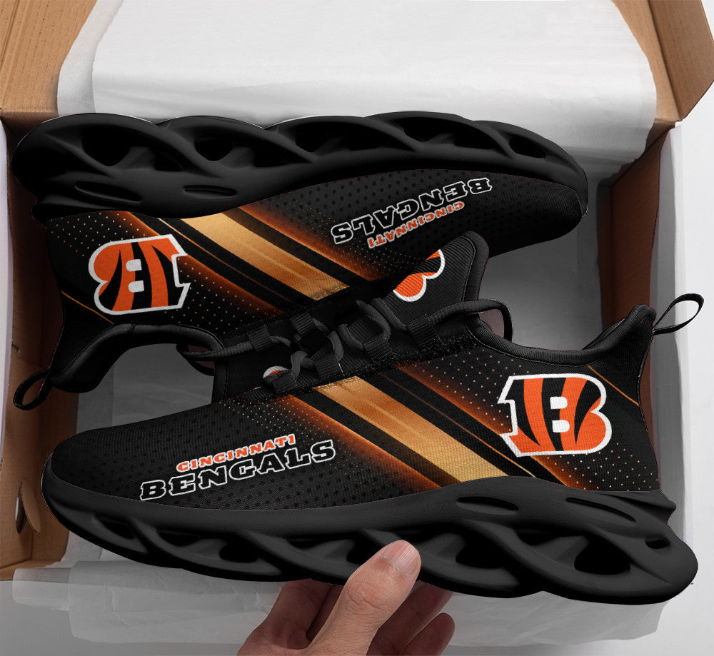 Ideafootwear Cincinnati Bengals NFL Max Soul Shoes Sneakers For Men And Women