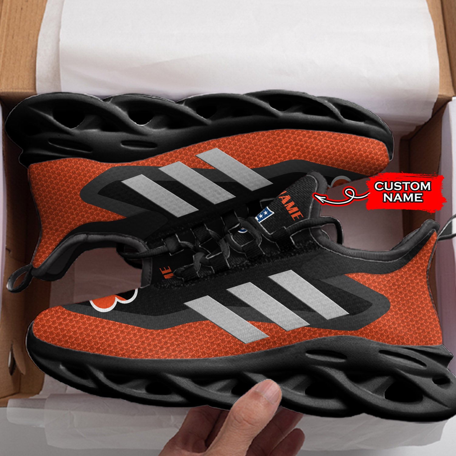 Ideafootwear Cincinnati Bengals NFL Max Soul Shoes Sneakers For Men And Women