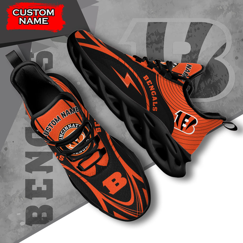 Ideafootwear Cincinnati Bengals NFL Max Soul Shoes Sneakers For Men And Women