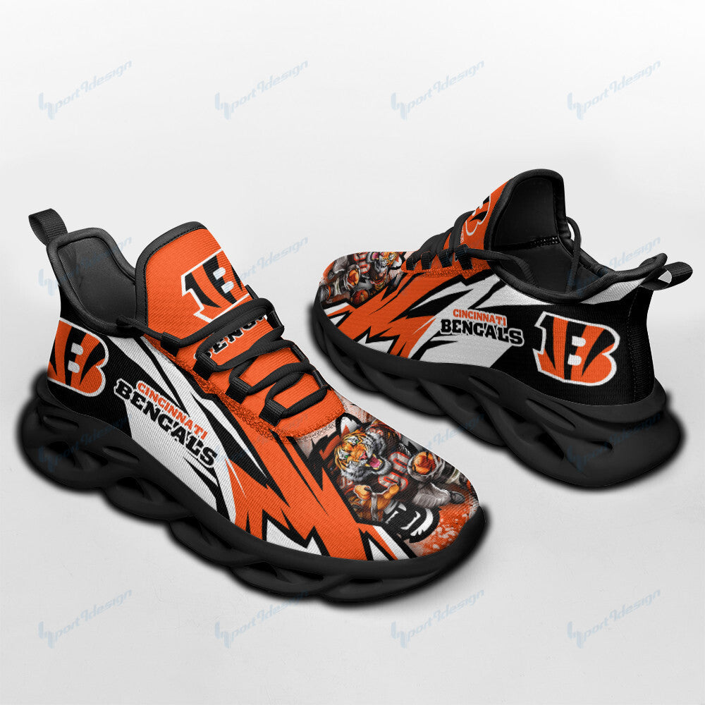 Ideafootwear Cincinnati Bengals NFL Max Soul Shoes Sneakers For Men And Women