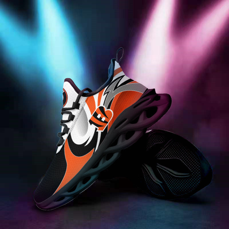Ideafootwear Cincinnati Bengals NFL Max Soul Shoes Sneakers For Men And Women