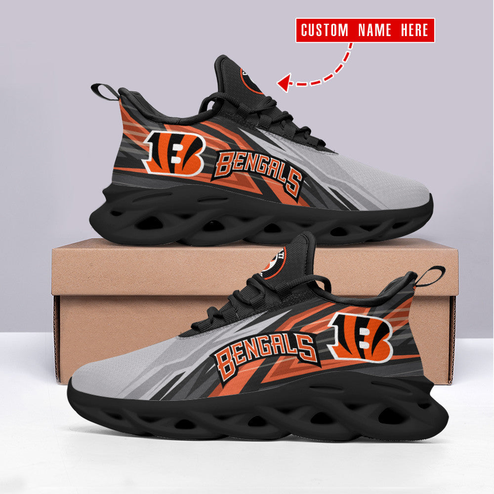 Ideafootwear Cincinnati Bengals NFL Max Soul Shoes Sneakers For Men And Women