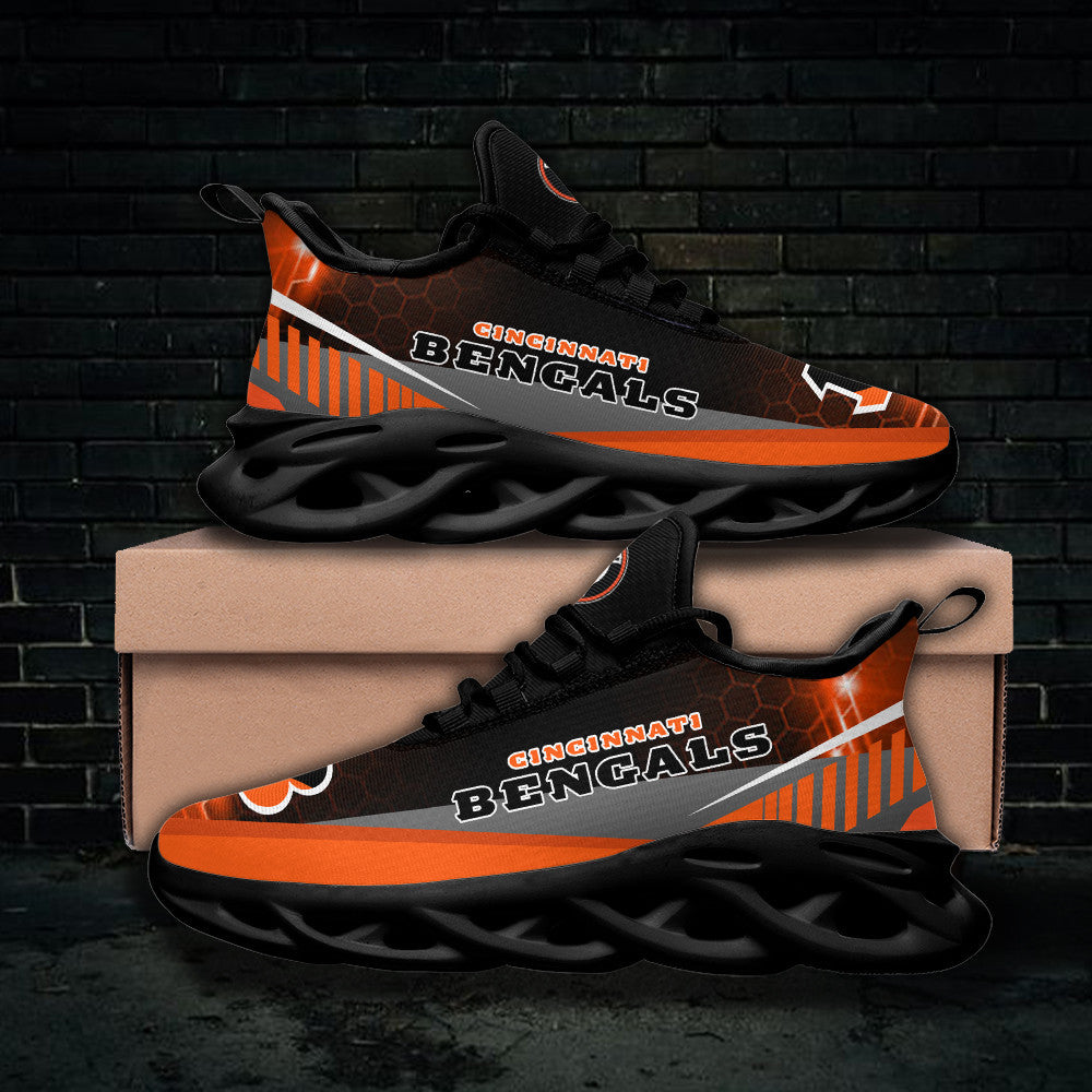 Ideafootwear Cincinnati Bengals NFL Max Soul Shoes Sneakers For Men And Women