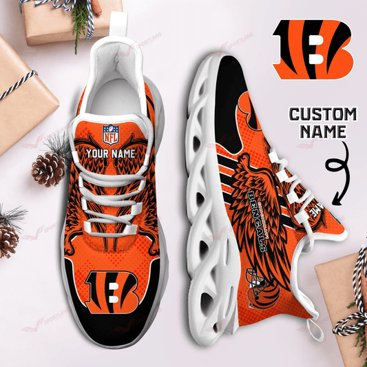 Ideafootwear Cincinnati Bengals NFL Max Soul Shoes Sneakers For Men And Women
