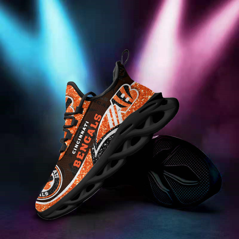 Ideafootwear Cincinnati Bengals NFL Max Soul Shoes Sneakers For Men And Women