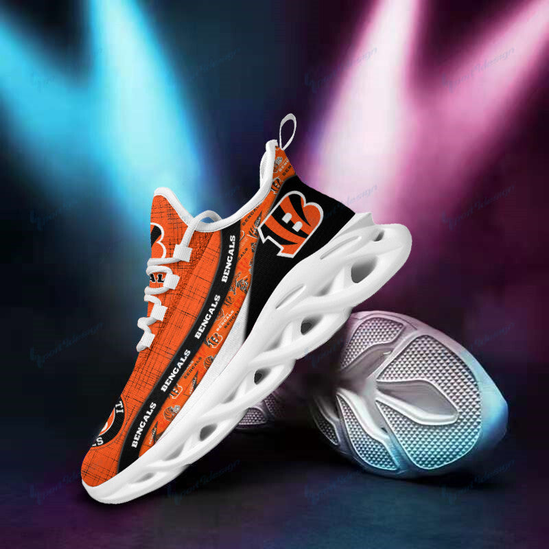 Ideafootwear Cincinnati Bengals NFL Max Soul Shoes Sneakers For Men And Women