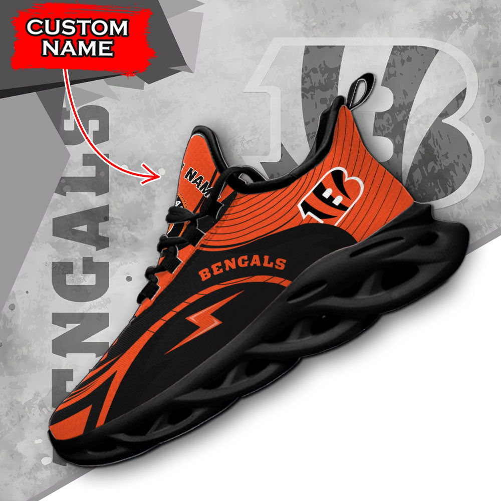 Ideafootwear Cincinnati Bengals NFL Max Soul Shoes Sneakers For Men And Women