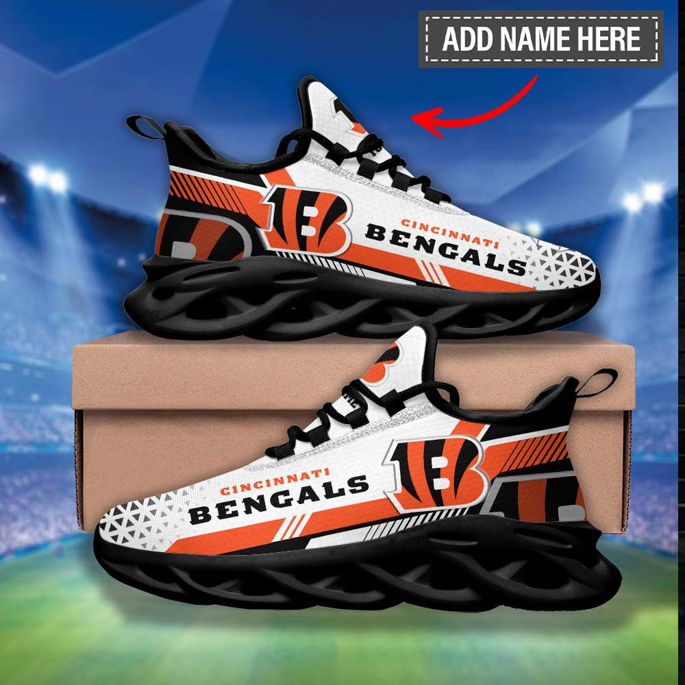 Ideafootwear Cincinnati Bengals NFL Max Soul Shoes Sneakers For Men And Women
