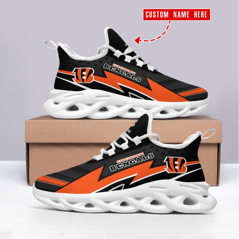 Ideafootwear Cincinnati Bengals NFL Max Soul Shoes Sneakers For Men And Women