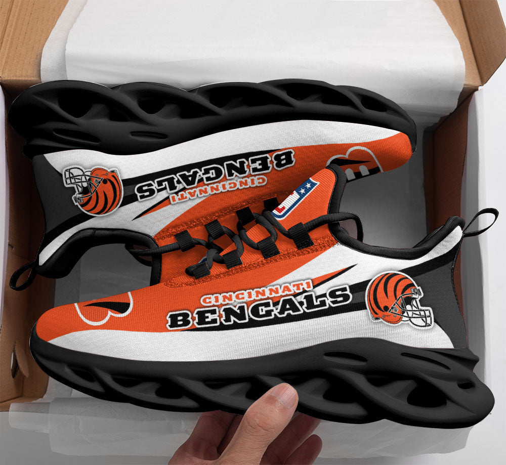 Ideafootwear Cincinnati Bengals NFL Max Soul Shoes Sneakers For Men And Women