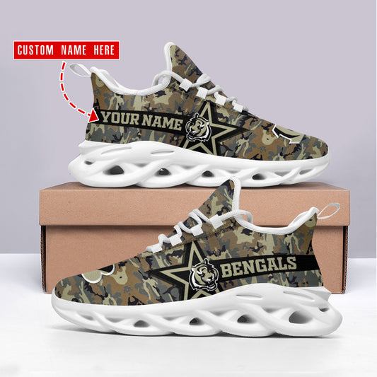 Ideafootwear Cincinnati Bengals NFL Max Soul Shoes Sneakers For Men And Women