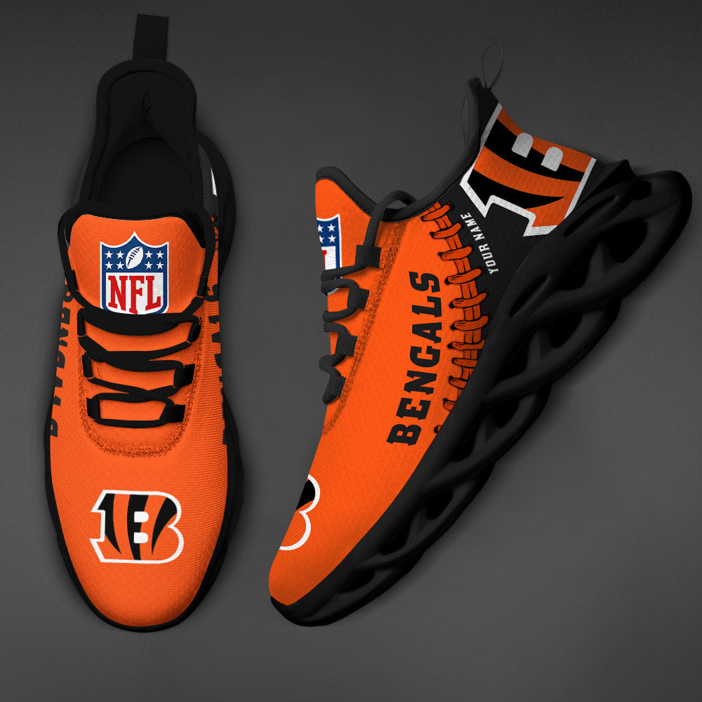 Ideafootwear Cincinnati Bengals NFL Max Soul Shoes Sneakers For Men And Women