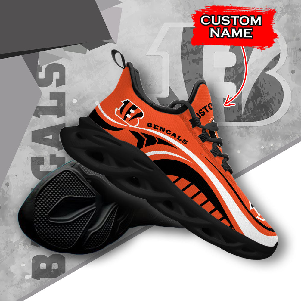 Ideafootwear Cincinnati Bengals NFL Max Soul Shoes Sneakers For Men And Women