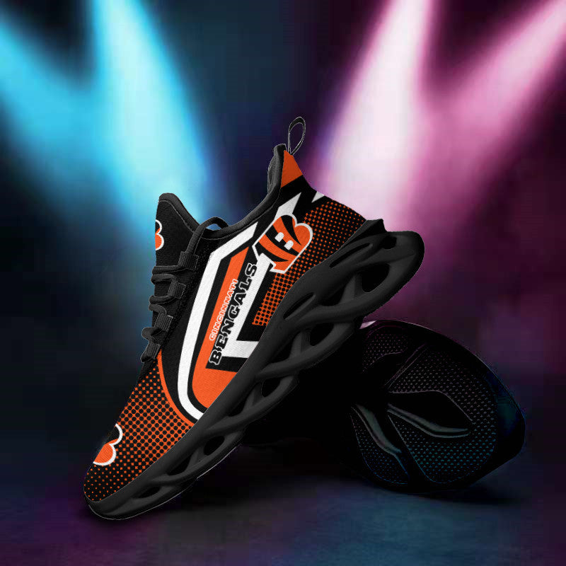 Ideafootwear Cincinnati Bengals NFL Max Soul Shoes Sneakers For Men And Women