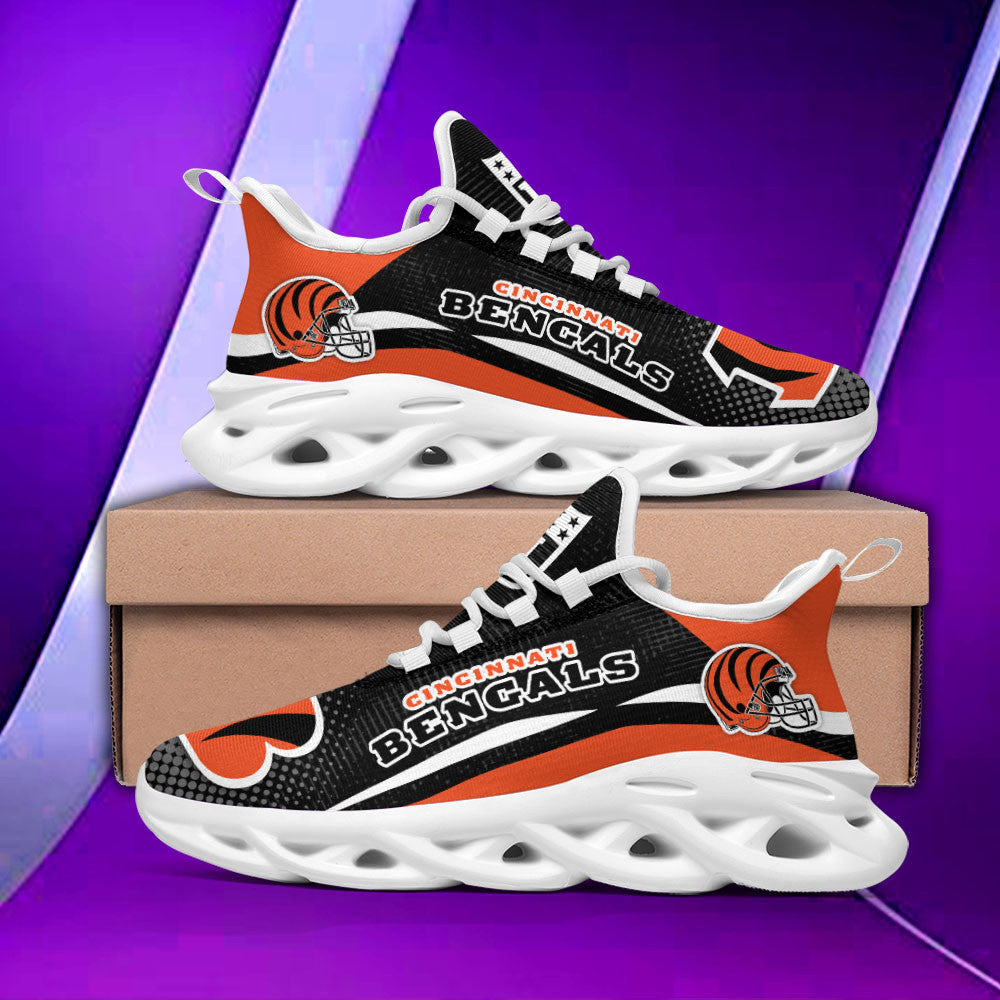 Ideafootwear Cincinnati Bengals NFL Max Soul Shoes Sneakers For Men And Women