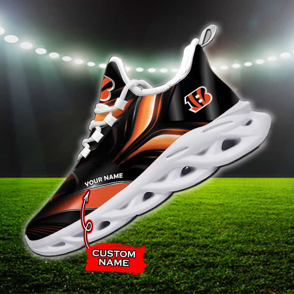 Ideafootwear Cincinnati Bengals NFL Max Soul Shoes Sneakers For Men And Women