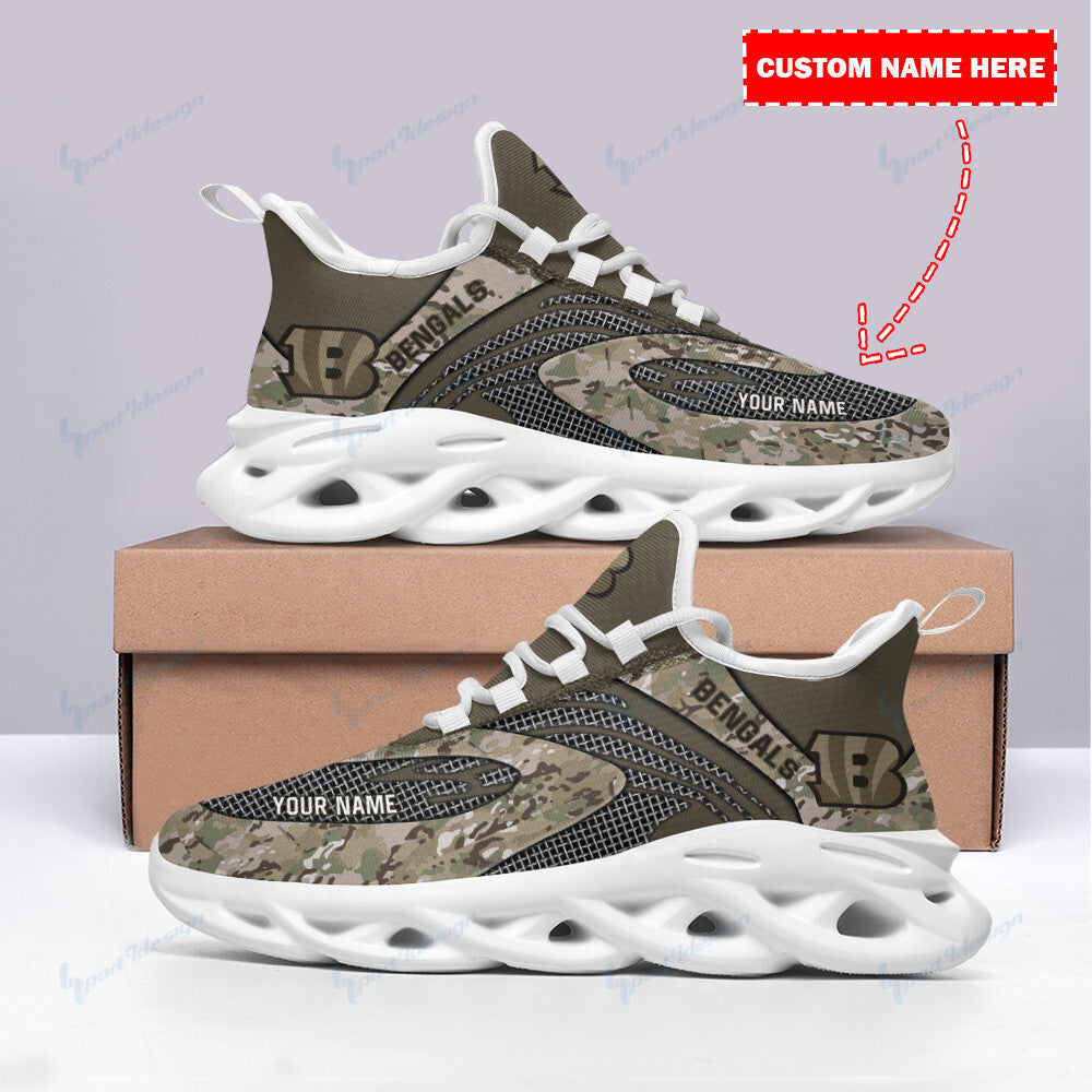 Ideafootwear Cincinnati Bengals NFL Max Soul Shoes Sneakers For Men And Women