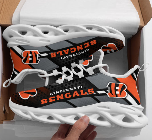 Ideafootwear Cincinnati Bengals NFL Max Soul Shoes Sneakers For Men And Women