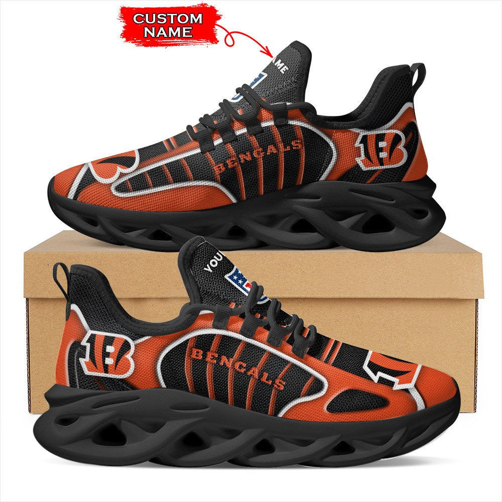 Ideafootwear Cincinnati Bengals NFL Max Soul Shoes Sneakers For Men And Women