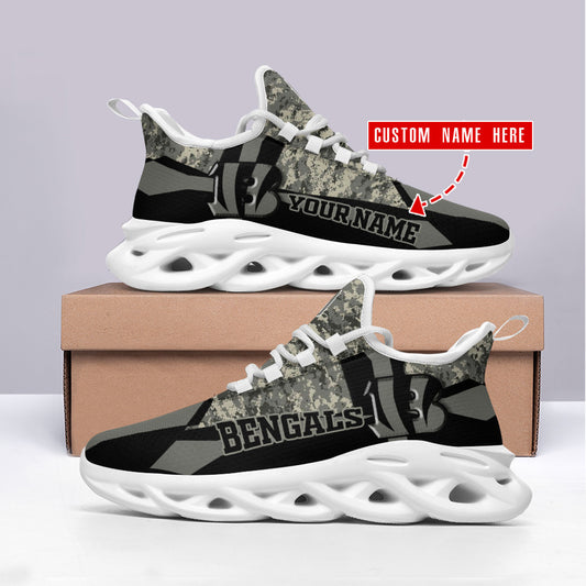 Ideafootwear Cincinnati Bengals NFL Max Soul Shoes Sneakers For Men And Women