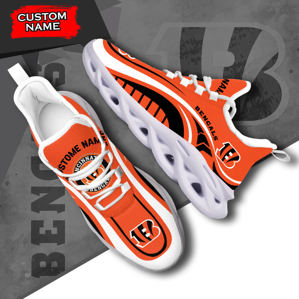 Ideafootwear Cincinnati Bengals NFL Max Soul Shoes Sneakers For Men And Women