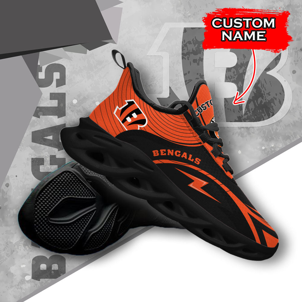 Ideafootwear Cincinnati Bengals NFL Max Soul Shoes Sneakers For Men And Women