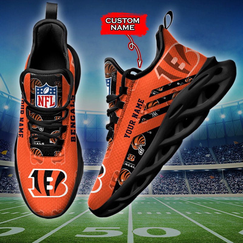 Ideafootwear Cincinnati Bengals NFL Max Soul Shoes Sneakers For Men And Women