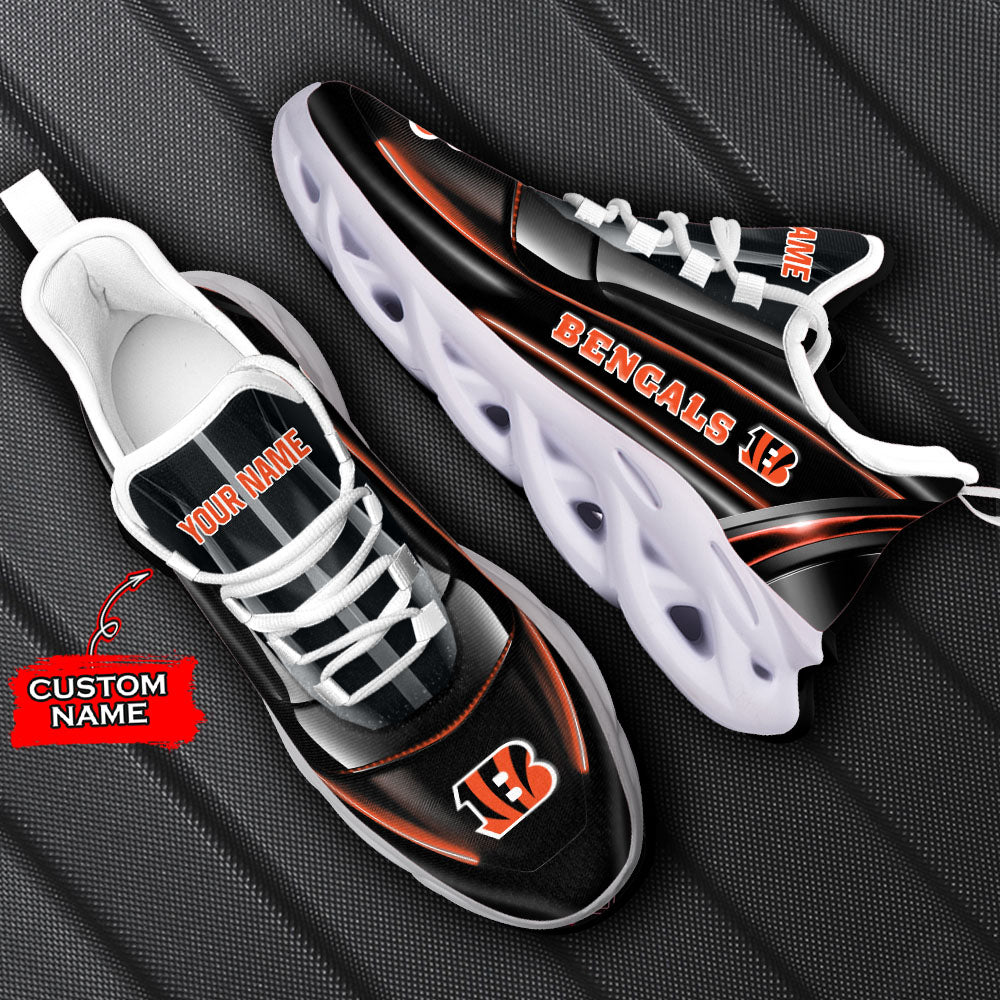 Ideafootwear Cincinnati Bengals NFL Max Soul Shoes Sneakers For Men And Women