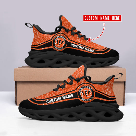 Ideafootwear Cincinnati Bengals NFL Max Soul Shoes Sneakers For Men And Women